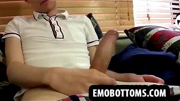 This sexy emo twink is jerking his cock off