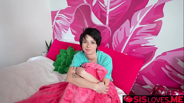 Stepbrother letting his horny stepsister enjoy his big cock 