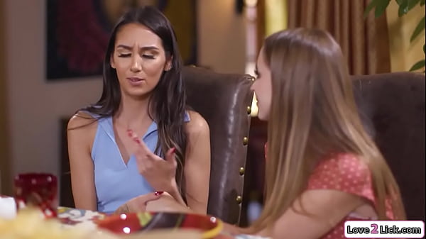 Love2Lick.com - Big tits stepmom hits on her stepdaughters gf and they have a 3some.The milf licks the small tits latinas pussy and then the babe rims her petite gf