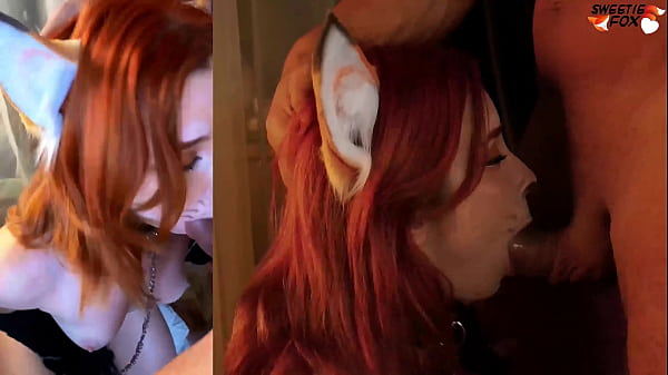Cute Fox Sucks Big Dick - Cum on Face