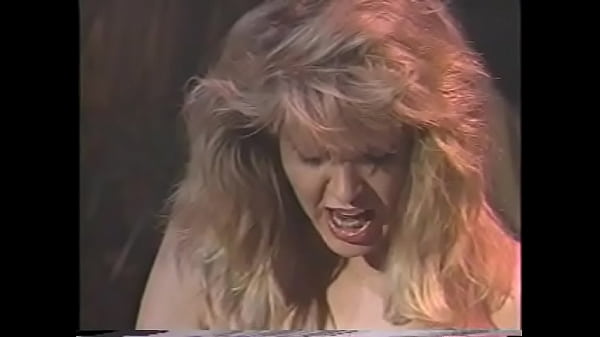 Hot blonde 80s porn queen in sexy lingerie has strap-on fuck with her girlfriend  