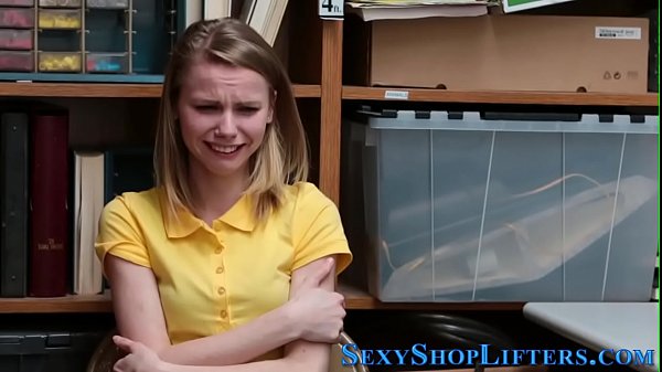 Sucking amateur shoplifter with little tits caught and fucked