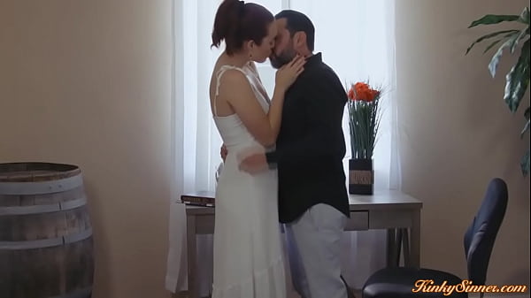 Brunette stepdaughter is having an affair with her stepdad.She cant stop herself from giving him him blowjob and letting him lick and fuck her pussy.  