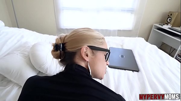 Hot Blonde MILF fucking stepson