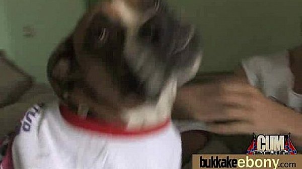 Interracial bukkake sex with black porn star 18