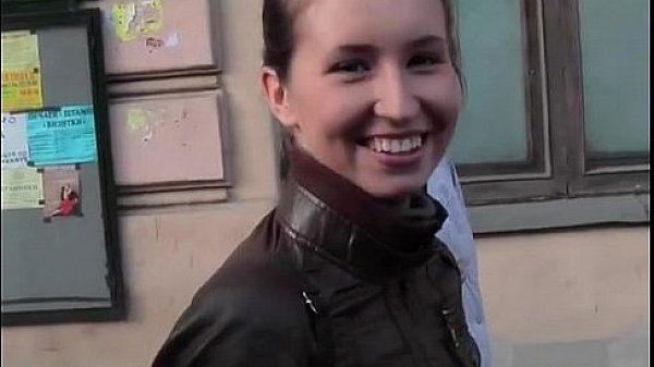 Young tight pussy takes hard cock in public