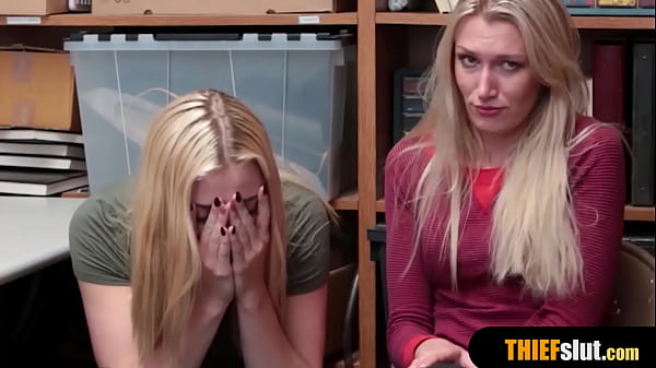 Shoplifter chick and her stepmom busted and fucked