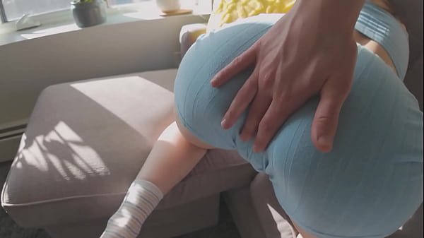 Caught Hot Huge Tits Roommate Stuck in the Couch