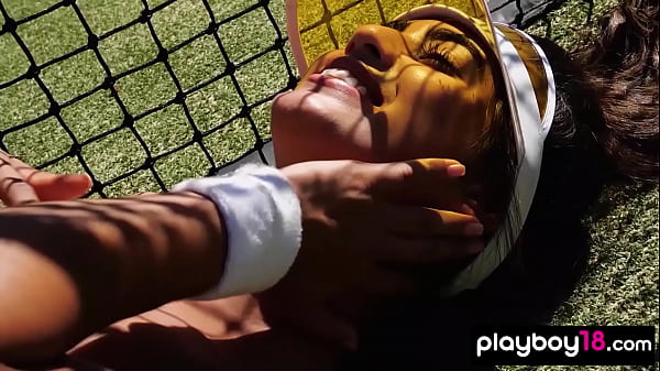 Petite brunette latina babe introducing her tiny boobs outdoor  