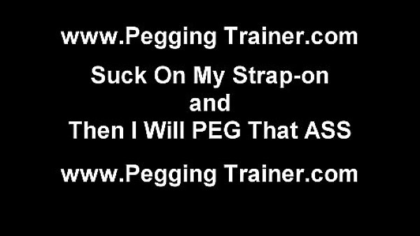 Relax your ass so I can shove my big strapon dildo in 