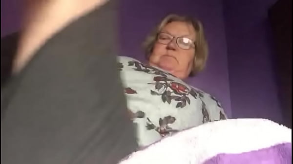 Granny fucks hairy pussy with dildo  