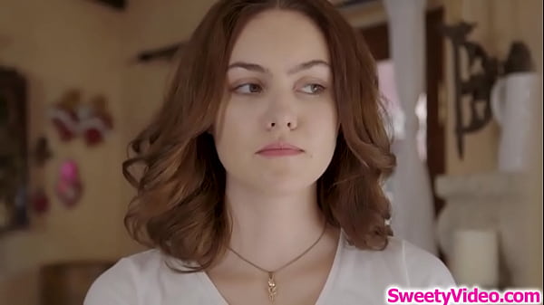 Redhead lesbian gets horny seeing her petite roommate in a sexy outfit.They start kissing and go to her bed where shes licking and rimming her ass.  