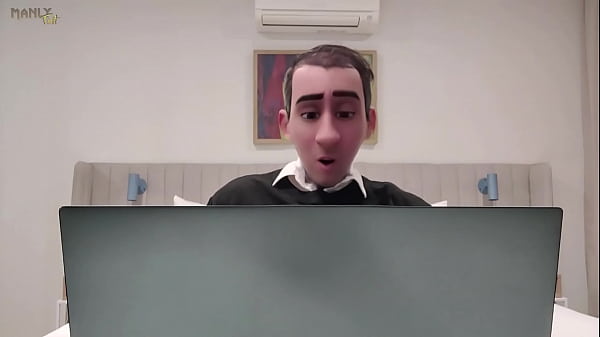 STEP GAY DAD - THE ONLINE OFFICE - CAUGHT JERKING DURING A ONLINE MEETING WITH MY BOSS!  