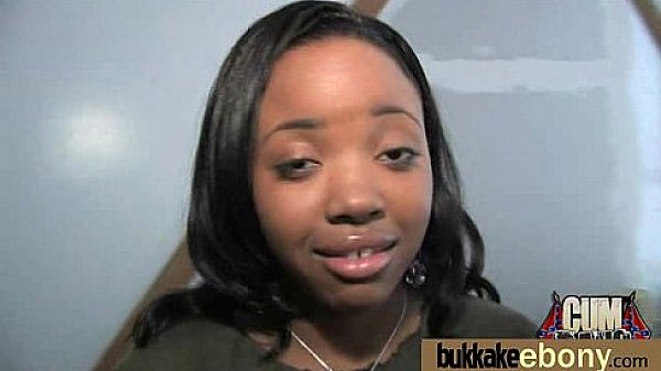 First time ebony with a group of white dicks 25