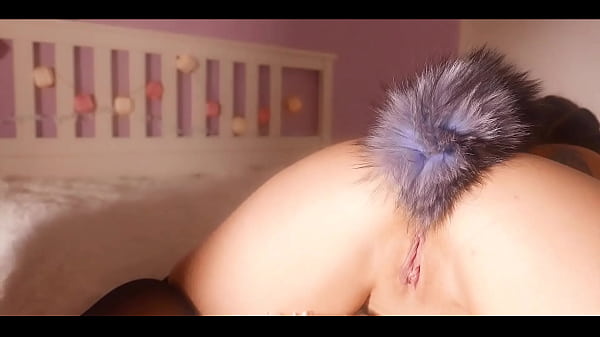 Brunette Sucking and Hard Doggy Sex with Anal Toy  