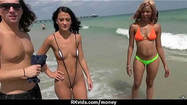 Amateur girl accepts cash for sex from stranger 17