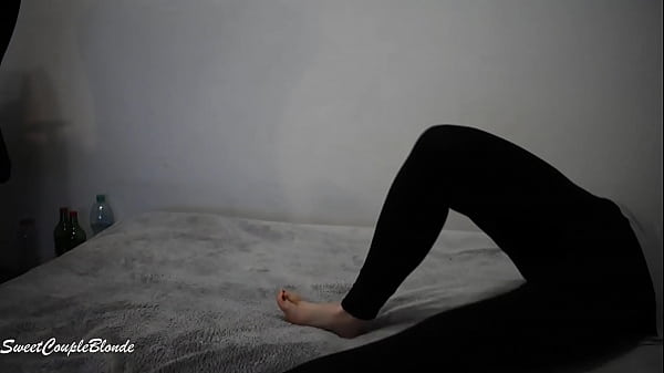 Leggins With Cute Blonde, She is really sexy in it  