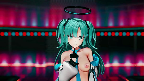 Hayase Yuuka Hentai Blue Archive No Bra Dance Queencard MMD 3D Clear Blue Hair (CLIP)  