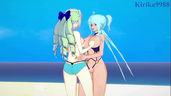 Saint-Germain and Cagliostro intense lesbian play and futanari sex. - Symphogear Hentai