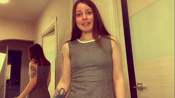 Young wife meets you from work and offers to celebrate the promotion at work with passionate sex