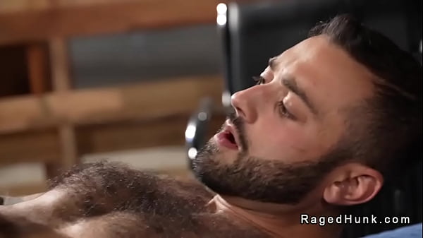 Flight attendant Drew Valentino deep throat sucks and wanks big cock to baggage handler Morgxn Thicke then gets anal fucked in hairy ass hole