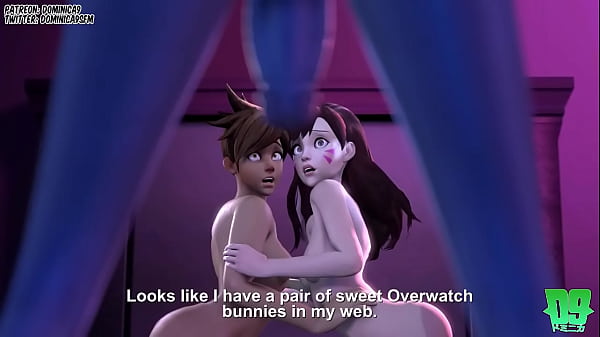 Dva y Tracer Futanari vengando se de llen&aacute;ndola de leche