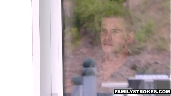 Latina MILF Mercedes Carrera is so sexy while swimming in the pool.She noticed that her stepson keeps looking at her  