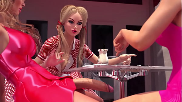 Huge futa dick upskirt handjob to shaking futa cum splash cumshot orgasm 3dx cartoon  