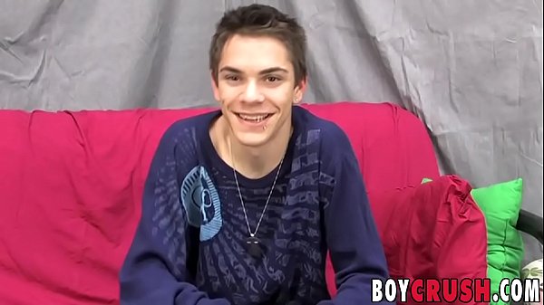 Twink has interview before jerking off  
