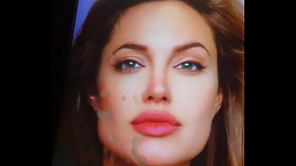 Jerking off and cum #02 - Angelina Jolie