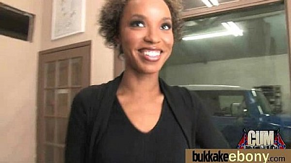 First time ebony with a group of white dicks 1