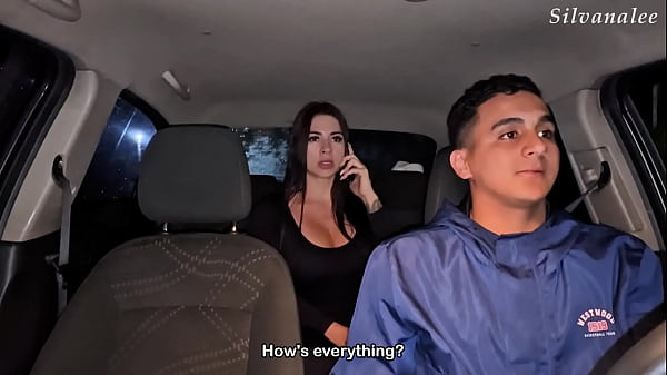 Hard fuck with the Uber driver, I made him cum twice and they almost saw us!