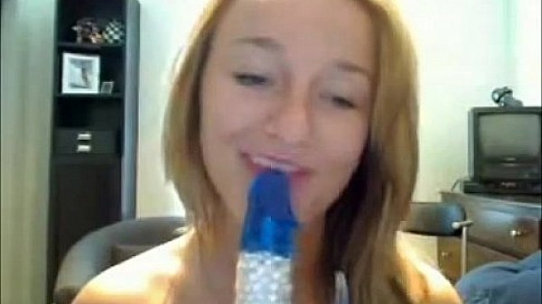 Blonde Teen Big Dildo  Masturbation