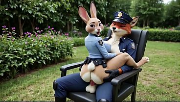 Furry Zootopia: Judy Hopps and Nick Wilde - Cunning Fox Fucks Bunny after work