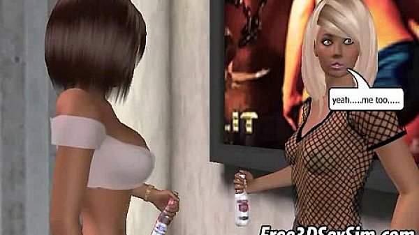 Two tasty 3D cartoon honeys getting fucked hard