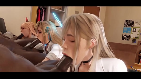 Tu y tus amigos disfrutan de las placenteras mamadas de sus novias