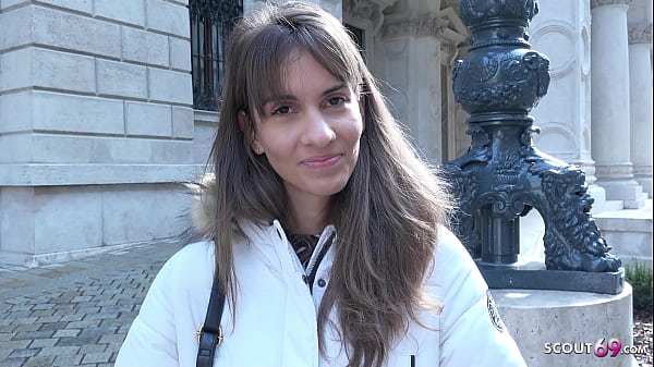 GERMAN SCOUT - Small Tits College Girl talk to Porn Sex at Model Job  