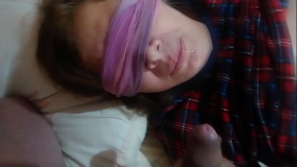 I masturbate and put my cock in my step mouth, she sucks it and I cum on her face and mouth