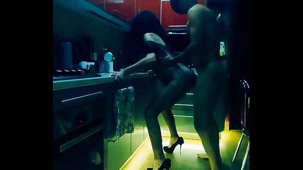 Hard sex at the kitchen