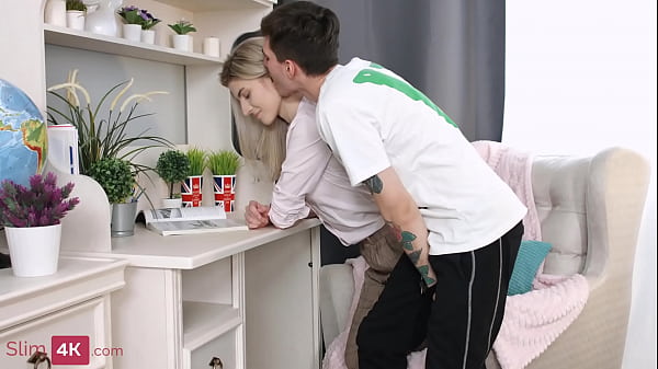 Fantastic sex in doggystyle and other poses culminates with cumshot on blonde's pretty face