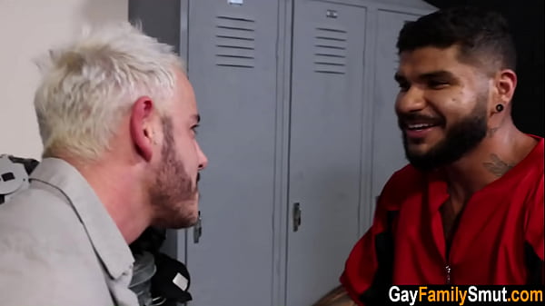 Divorced guy tries gay sex with his latino stepcousin