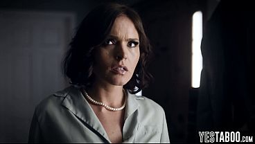 Big boobs curvy MILF has a threesome with her husband and their baby sitter