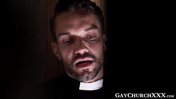 Religious twink came for confession that soon turned into glory hole cock sucking before riding priests big dick hardcore. 