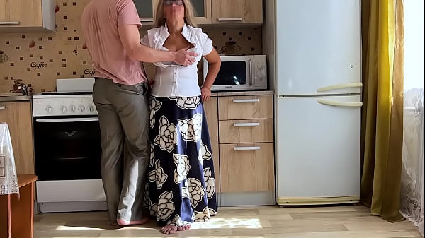 The old stepmother guessed that the stepson needed her mouth and ass for a dick and anal sex