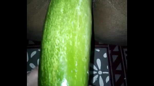 Desi wife eating cucumber