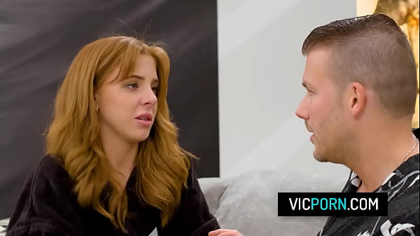 Hot redhead babe rides on her bff's big cock