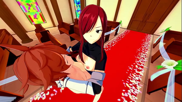 ERZA SCARLET RIDES COCK IN THE CHURCH AND GETS FUCKED HARD - FAIRY TAIL HENTAI  