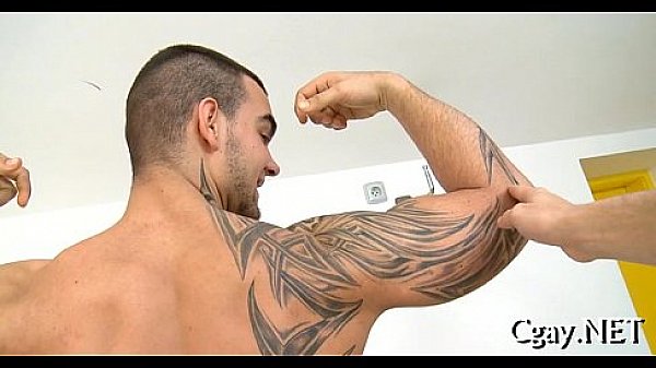 Oral-stimulation for charming gay stud