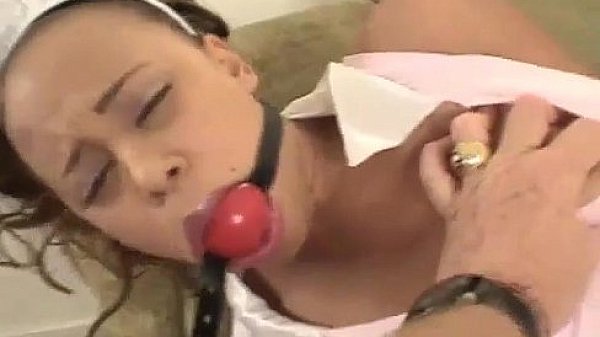 MILF Brandi bound and gagged on the couch