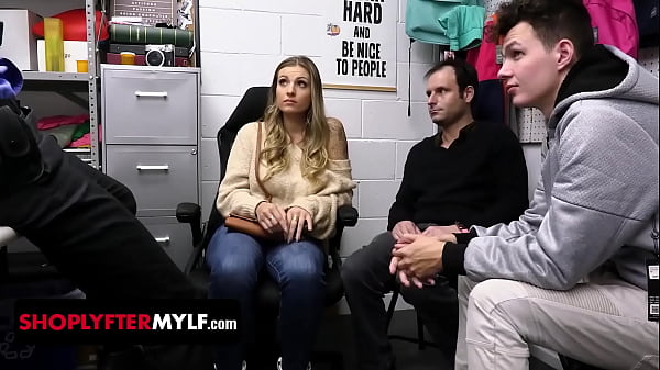 Kenzie Love Gets Her Big Tits Covered In Cum In Front Of Hubby And Stepson Pt.1 - Shoplyfter Mylf